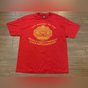 WWE History of the World Heavyweight Championship T-Shirt 2008 - Retro - Size L